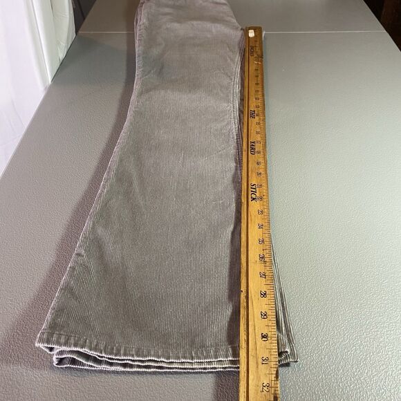 Vintage SO GSJC Corduroy Pants Flare Mid-Rise Y2K Hippie Boho Womens 11 Gray - Picture 6 of 9